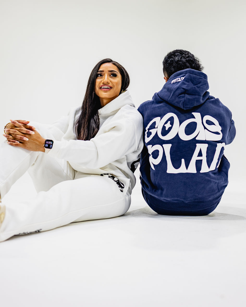 Navy Blue God's Plan Hoodie