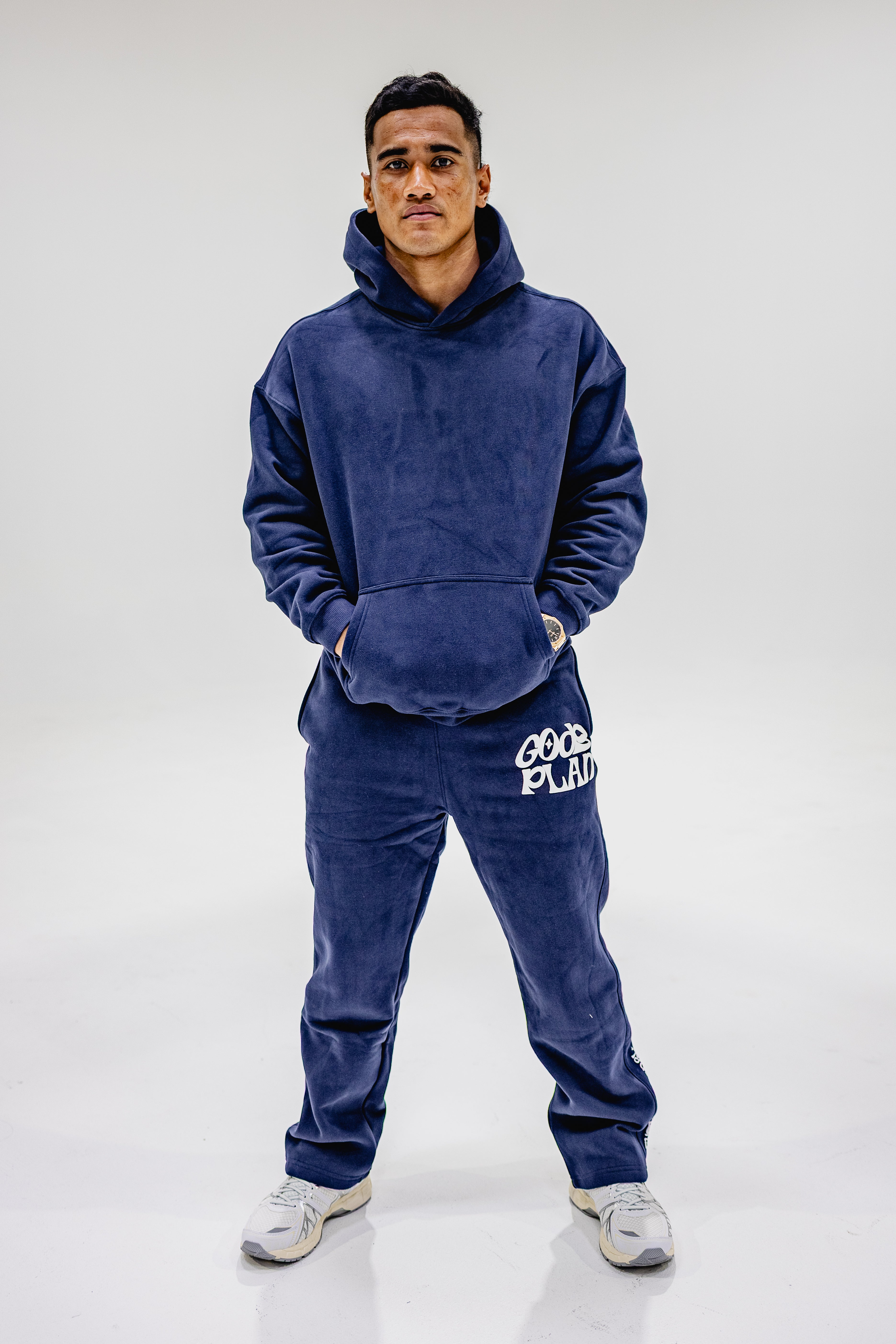 Navy Blue God's Plan Hoodie