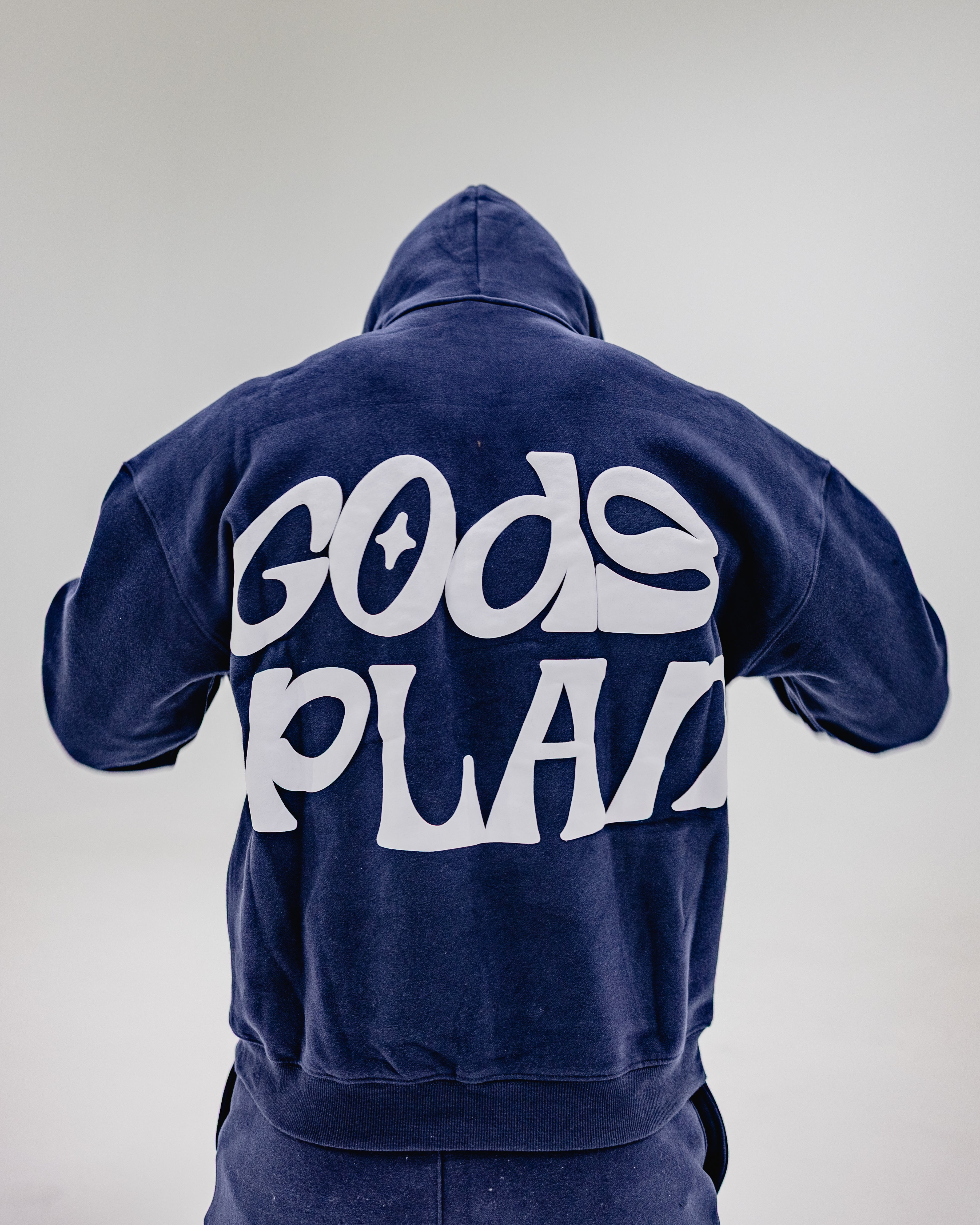 Navy Blue God's Plan Hoodie