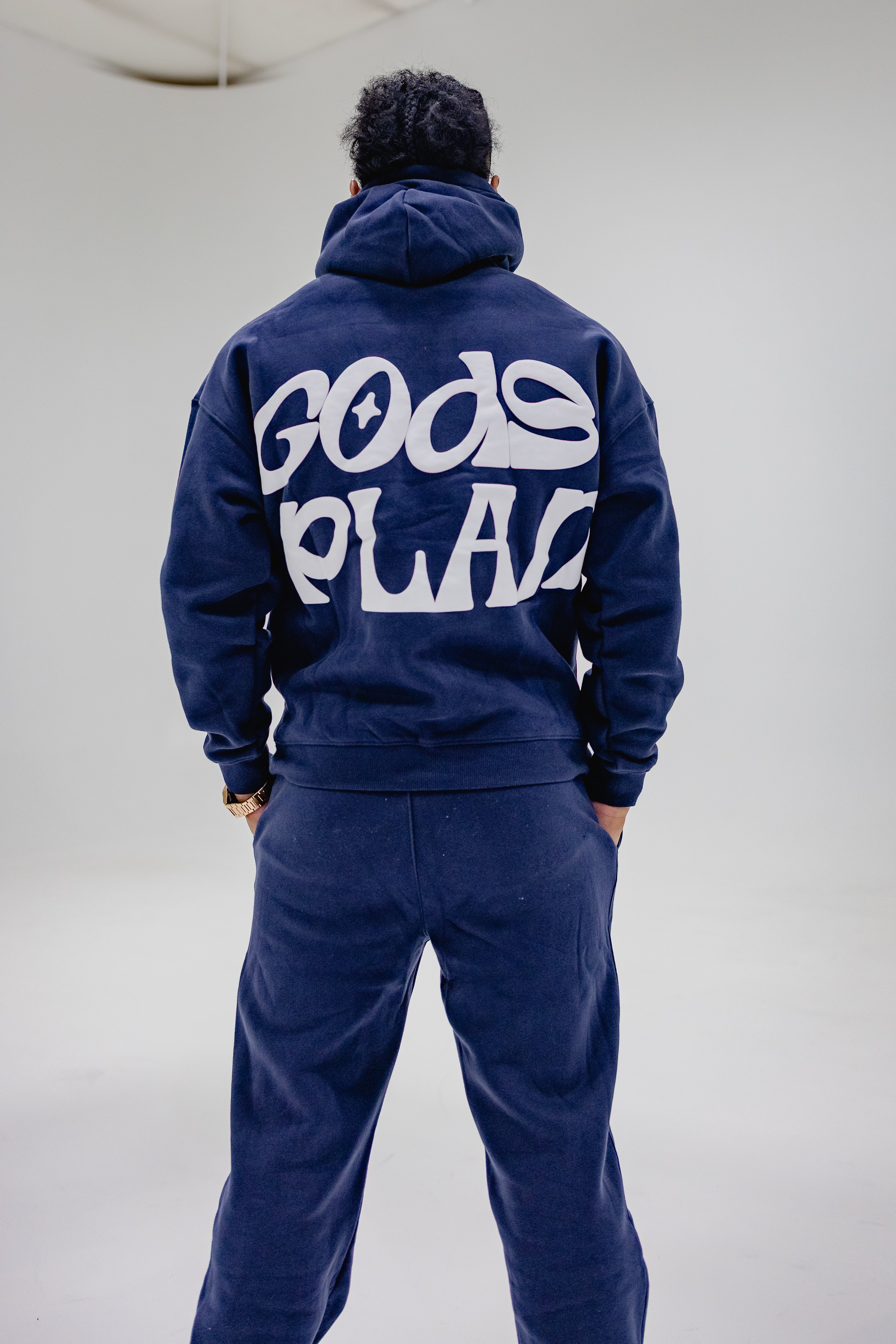 Navy Blue God's Plan Hoodie