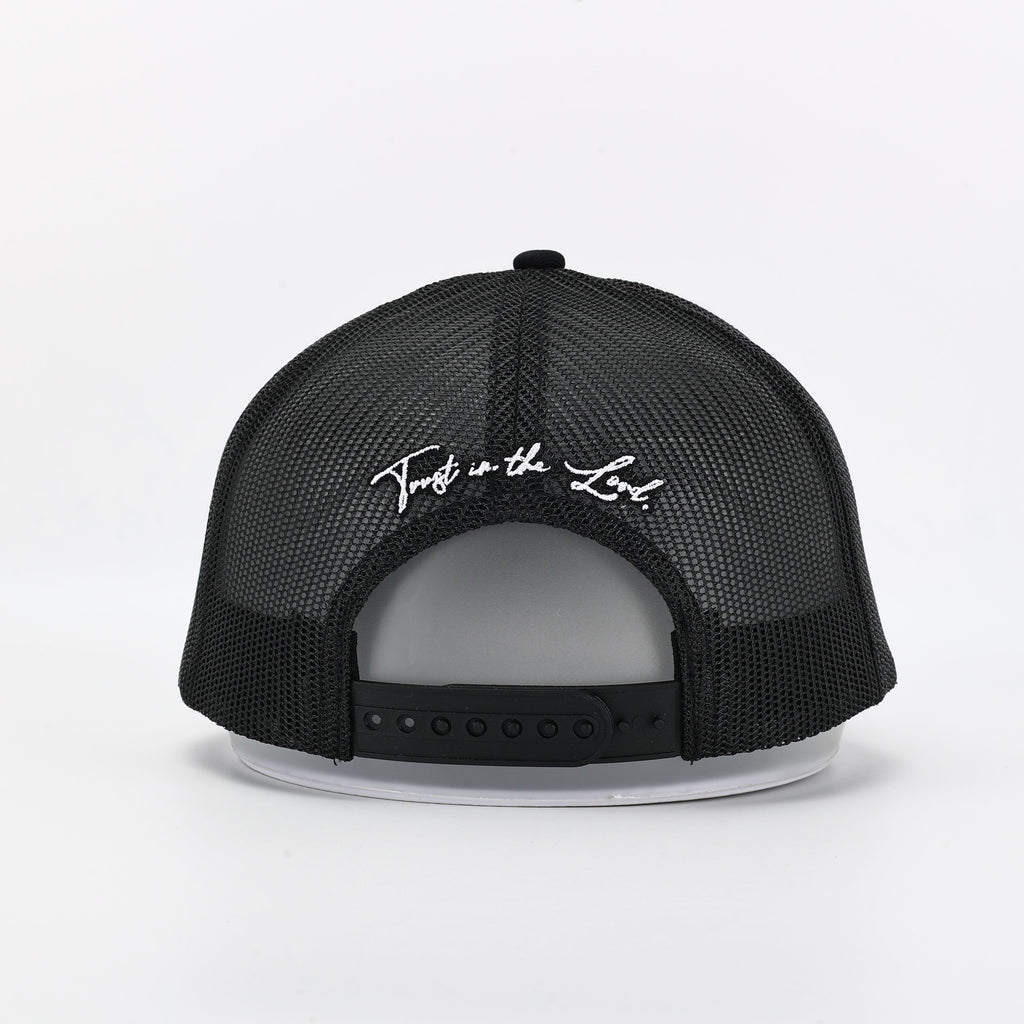 God's Plan Trucker Hat Black