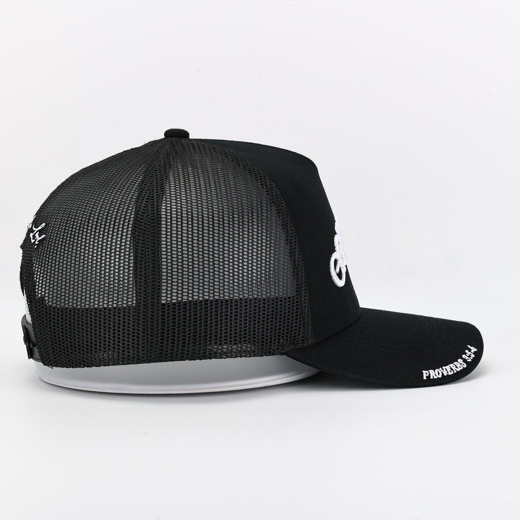 God's Plan Trucker Hat Black