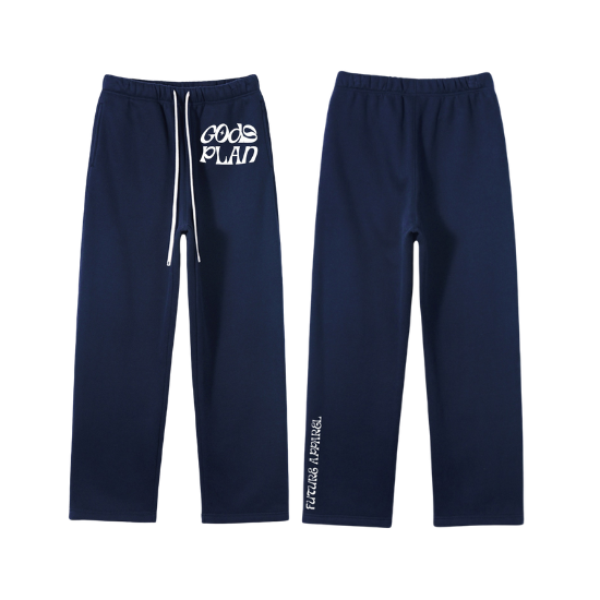 Navy Blue God's Plan Sweatpants