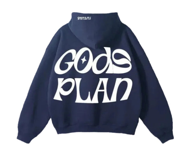 Navy Blue God's Plan Hoodie